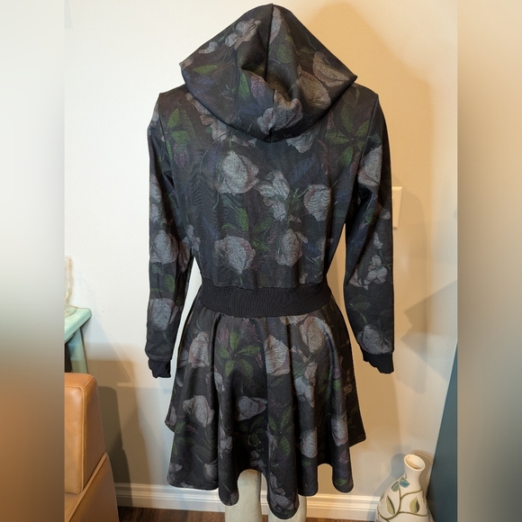 Designer Blackbird Studios Floral Hooded Tunic Jacket  Size 1x- Fits XL 0x - Picture 6 of 13
